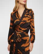 Image 4 of 4: MISA Los Angeles Darcy Tie Wrap Top