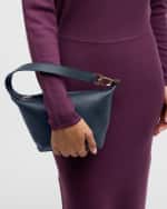 Image 3 of 6: Giorgio Armani La Prima Small Napa Leather Hob Bag
