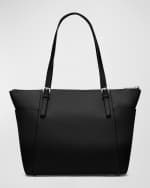 Image 3 of 4: MICHAEL Michael Kors East-West Zip Leather Tote Bag