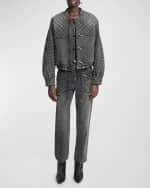 Image 7 of 7: Isabel Marant Celiany Quilted Denim Bomber Jacket
