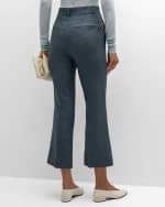 Image 4 of 6: BITE Studios Credo Woven Linen Bootcut-Leg Crop Trousers