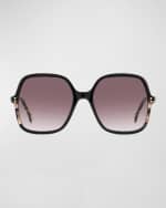 Image 2 of 3: Carolina Herrera HER 0244/S Square Sunglasses