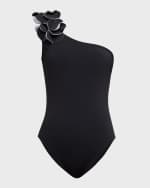 Image 1 of 5: Karla Colletto Terra Asymmetric One-Piece Swimsuit