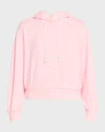 Image 1 of 5: PJ Salvage Happy Days Striped Hooded Sweatshirt