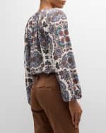 Image 5 of 6: Veronica Beard Solay Long-Sleeve Blouse