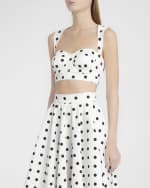 Image 7 of 8: Dolce&Gabbana Polka-Dot Bustier Top with Open Back