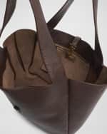 Image 5 of 6: Saint Laurent Bea YSL Tote Bag in Deer Leather