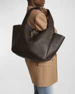 Image 3 of 6: Saint Laurent Bea YSL Tote Bag in Deer Leather