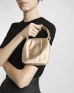 Image 3 of 6: Saint Laurent Mini Pochon Satin Top-Handle Bag