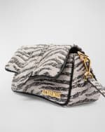 Image 4 of 4: Jacquemus Le Petit Bambimou Zebra Canvas Shoulder Bag