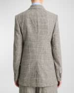 Image 2 of 3: Vince Plaid Wool-Blend Double-Breasted Blazer