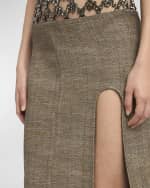 Image 6 of 6: Stella McCartney Wool Midi Skirt with U Slit