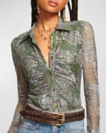 Image 3 of 3: Ramy Brook Hamilton Tartan Button-Front Shirt