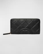 Image 1 of 3: Tory Burch Fleming Zip Quilted Leather Continental Wallet