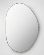 Image 1 of 2: Surya Aamnah 36" Free-Form Wall Mirror, Gold