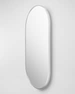 Image 2 of 2: Surya Aranya 39" Thick Oval Wall Mirror, Silver