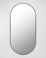 Image 1 of 2: Surya Aranya 39" Thick Oval Wall Mirror, Black