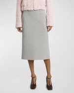 Image 2 of 6: Dries Van Noten Hubyl Heathered Midi Skirt