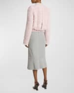 Image 3 of 6: Dries Van Noten Hubyl Heathered Midi Skirt