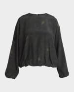 Image 1 of 7: Dries Van Noten Capo Floral Print Shirt with Elastic Hem