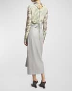 Image 3 of 6: Dries Van Noten Sidras Twist-Front Midi Skirt