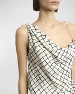 Image 6 of 8: Dries Van Noten Ceyon Draped One-Shoulder Top