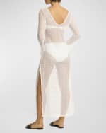 Image 2 of 4: Sea Level Swim Surf Mesh Long Dress