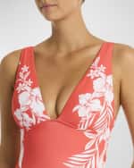 Image 3 of 4: Sea Level Swim Aloha Longline Tri One-Piece Swimsuit