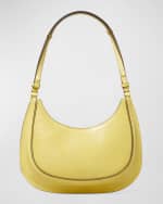 Image 4 of 5: Tory Burch Robinson Crosshatched Convertible Crescent Shoulder Bag