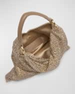 Image 3 of 4: Benedetta Bruzziches Bella Ciao Mesh Crystal Hobo Bag