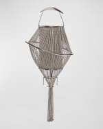 Image 1 of 3: Benedetta Bruzziches Lumiere Mesh Crystal Top-Handle Bag