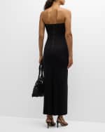 Image 4 of 6: Alice + Olivia Delora Strapless Midi Dress