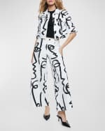 Image 3 of 4: Alice + Olivia Chloe Boxy Cropped Denim Jacket