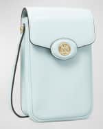 Image 2 of 4: Tory Burch Robinson Crosshatched Leather Phone Crossbody Bag