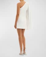 Image 3 of 5: REBECCA VALLANCE Chantara Beaded One-Shoulder Mini Dress