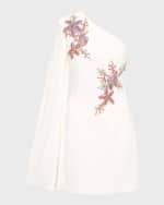 Image 1 of 5: REBECCA VALLANCE Chantara Beaded One-Shoulder Mini Dress