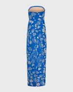 Image 3 of 4: Milly Orion Strapless Sequin Embroidered Maxi Dress