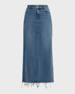 Image 1 of 6: Alice + Olivia Marissa High-Rise Denim Maxi Skirt