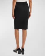 Image 3 of 5: Theory Traceable Wool Knee-Length Pencil Skirt
