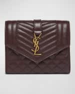 Image 1 of 6: Saint Laurent YSL Trifold Compact Wallet in Quilted Leather