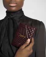 Image 2 of 5: Saint Laurent Small YSL Envelope Flap Wallet in Quilted Leather