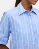 Image 5 of 5: SIMKHAI Cris Short-Sleeve Mini Shirtdress