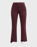 Image 1 of 6: MOTHER The Insider Crop Step Fray Jeans
