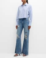 Image 5 of 6: MOTHER The Sidestepper Sneak Chew Jeans