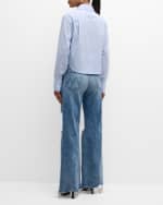 Image 3 of 6: MOTHER The Sidestepper Sneak Chew Jeans