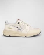Image 1 of 6: Golden Goose Running Sole Mixed Leather Sneakers