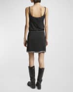 Image 3 of 6: Rabanne Studded Side-Slits Mini Skirt