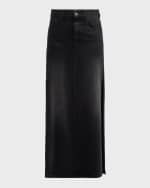 Image 1 of 6: MOTHER The Fun Dip Slice Maxi Skirt