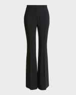 Image 1 of 6: Elie Saab Mid-Rise Cady Flared Pants