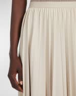 Image 5 of 5: Max Mara Leisure Maesa Pleated Jersey Maxi Skirt